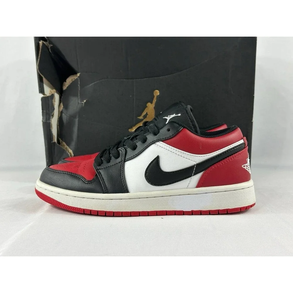 Nike Air Jordan 1 Low 'Bred Toe' 553558-612 Men's Size 7